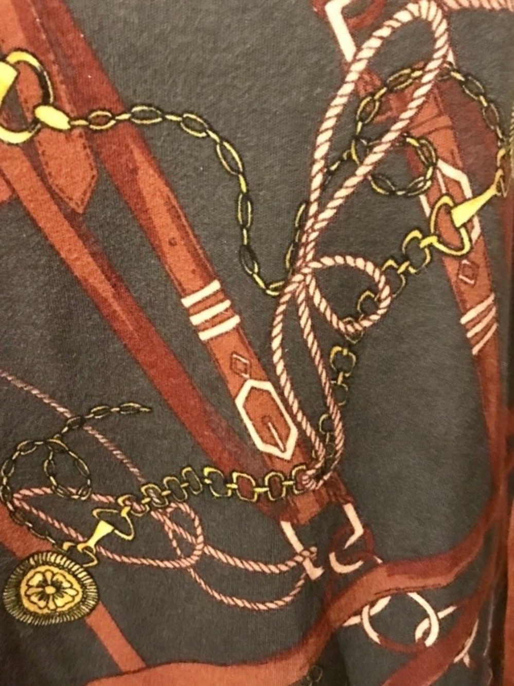 TALBOTS PETITE EQUESTRIAN PRINT SHIFT DRESS SIZE LP